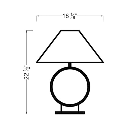 Orion Table Lamp - line drawing.