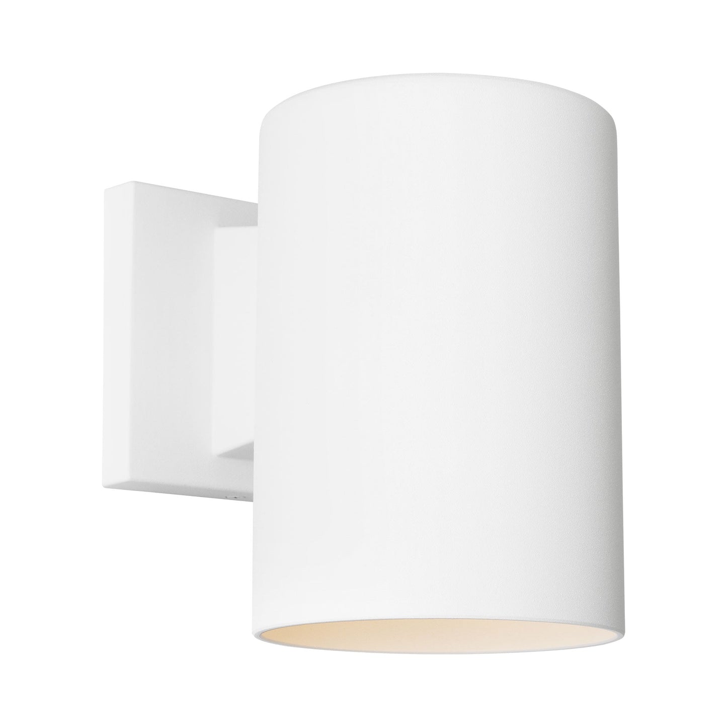 Outdoor Cylinders Wall Light in Textured White (Bulb Not Included/Small).