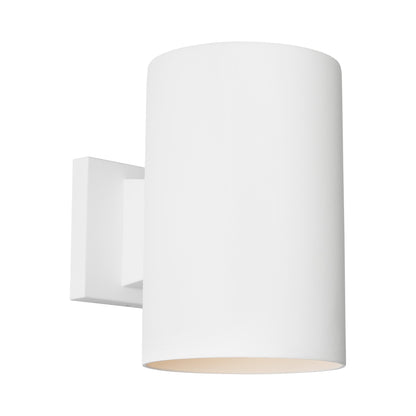 Outdoor Cylinders Wall Light in Textured White (Bulb Not Included/Large).