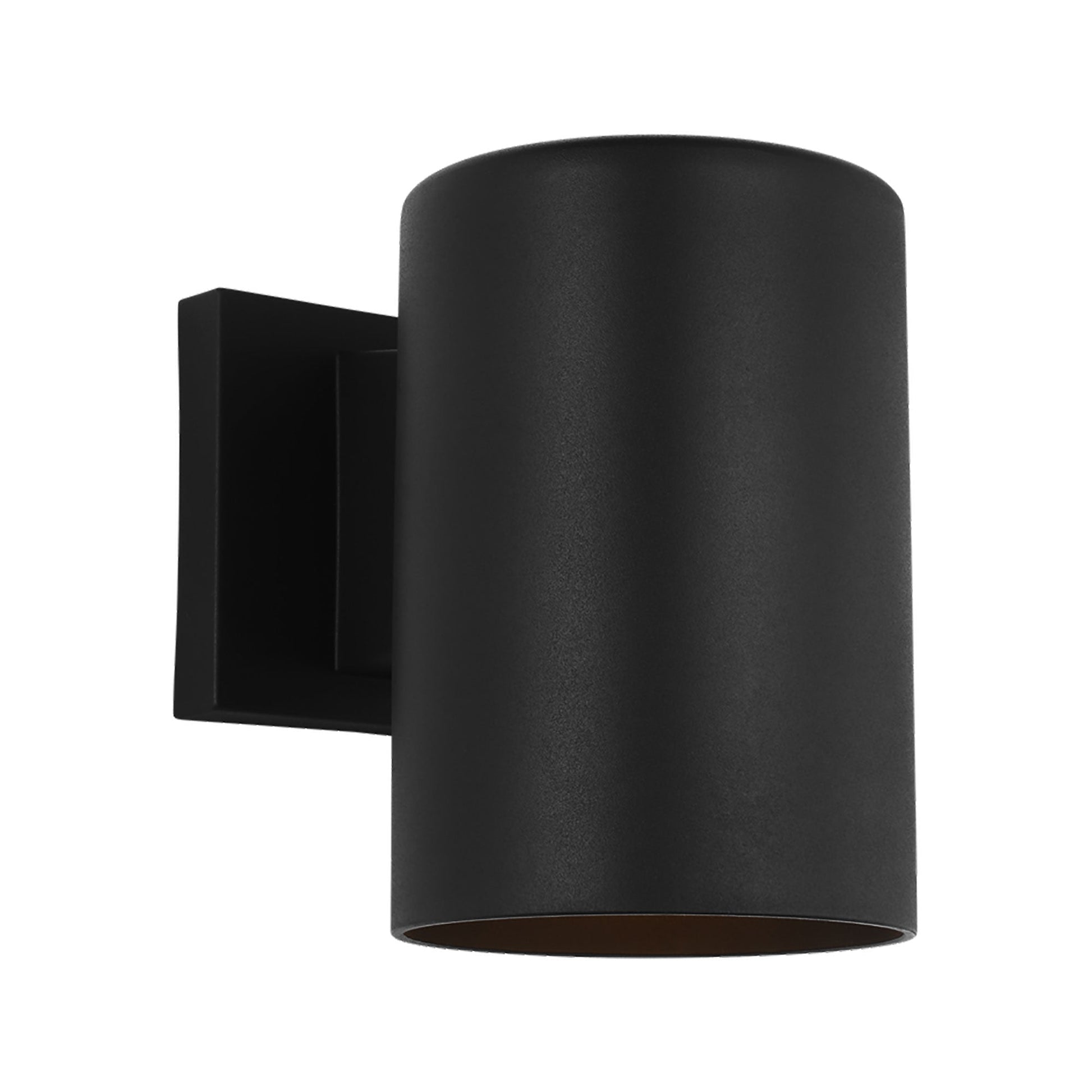 Outdoor Cylinders Wall Light in Textured Black (Bulb Not Included/Small).