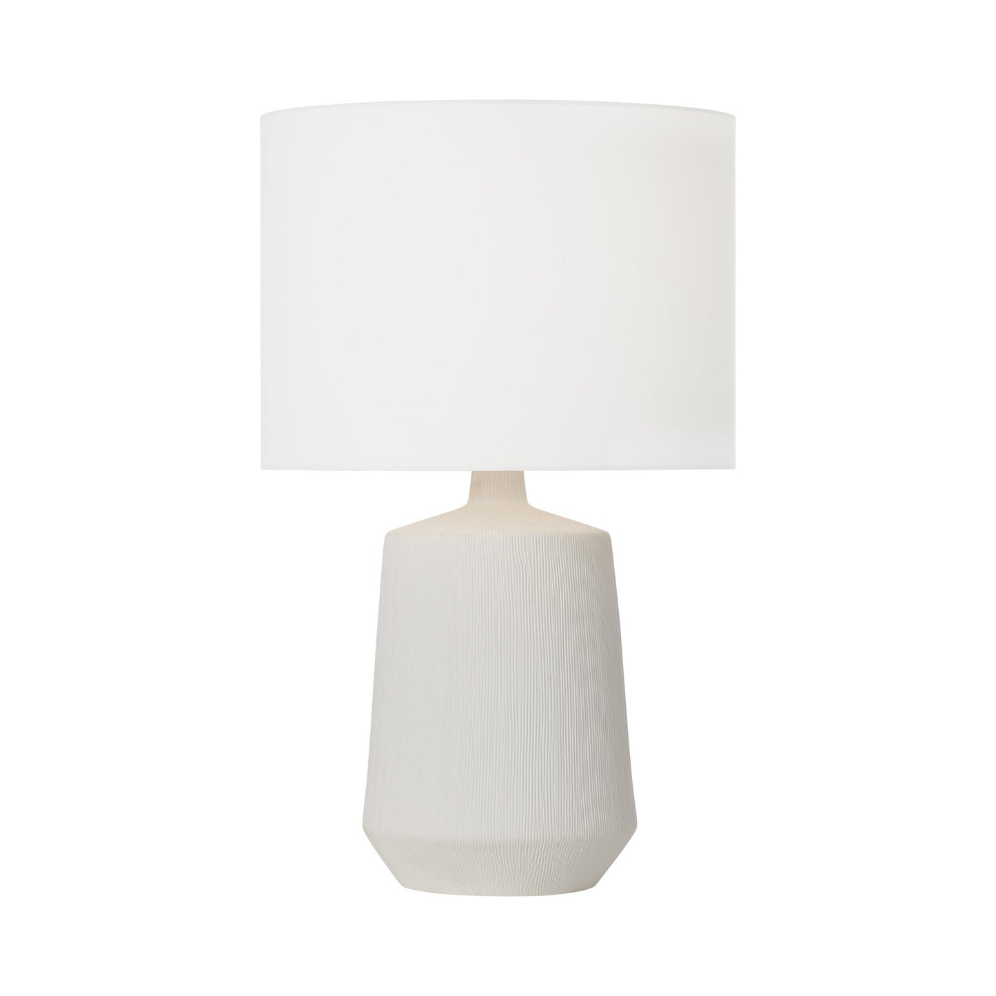 Panola Table Lamp in Matte White Ceramic.