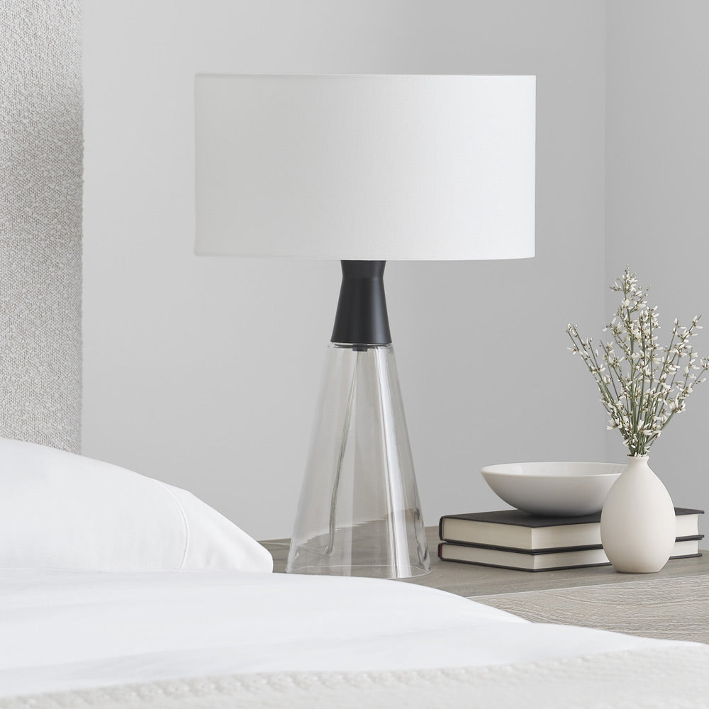 Pender Table Lamp in bedroom.