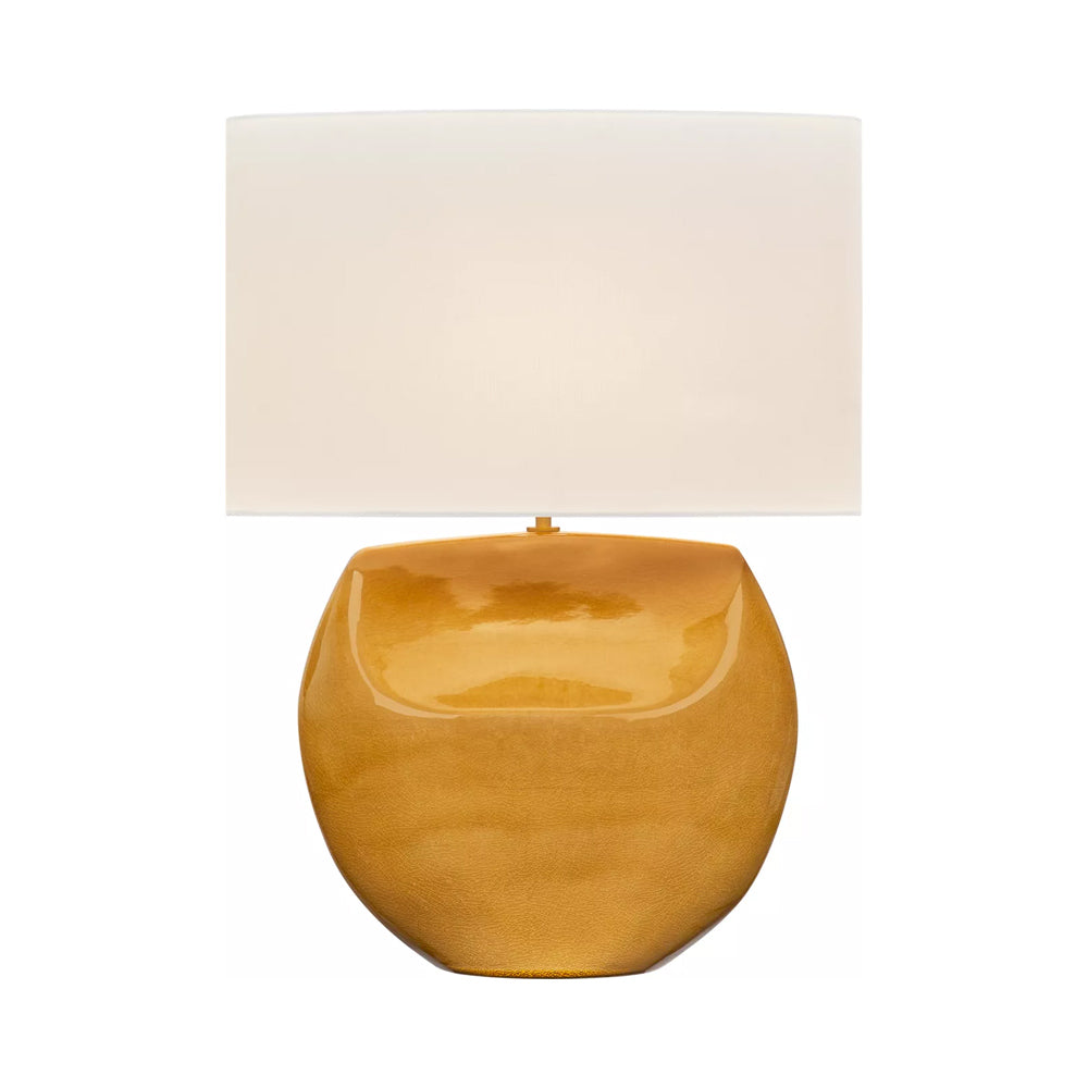 Pente Table Lamp in Cracked Honey.