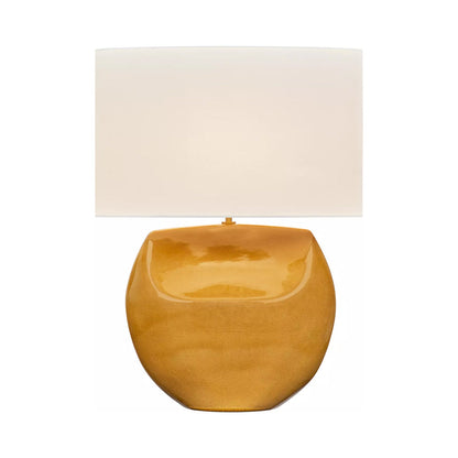 Pente Table Lamp in Cracked Honey.