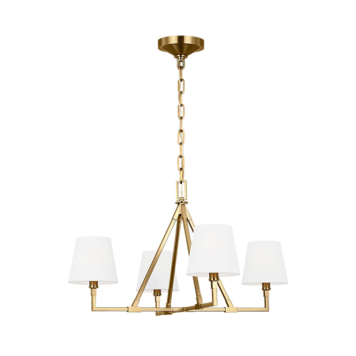 Perth Chandelier in Burnished Brass (31-Inch).
