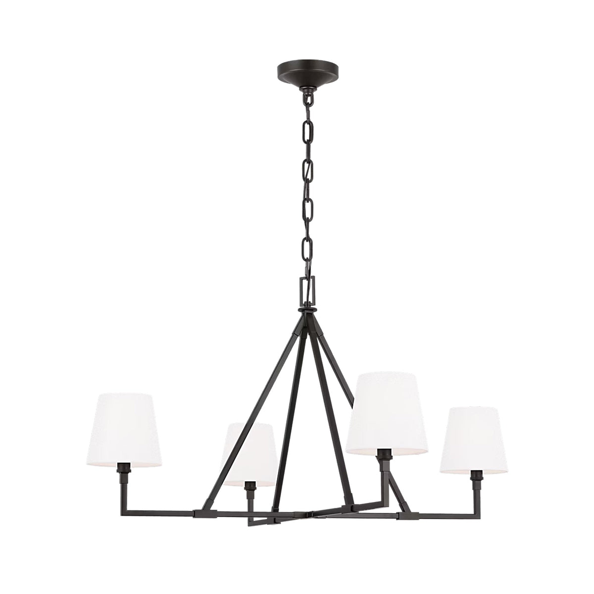 Perth Chandelier in Aged Iron (40-Inch).