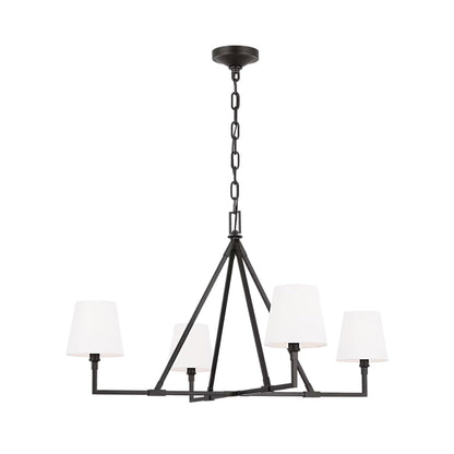 Perth Chandelier in Aged Iron (40-Inch).