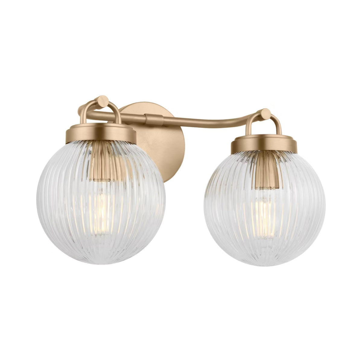 Preston Bath Vanity Light in Satin Brass (2-Light).
