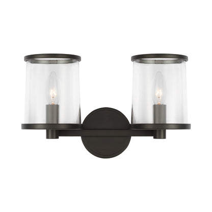 Reynolds Bath Vanity Light in Aged Iron (Medium).