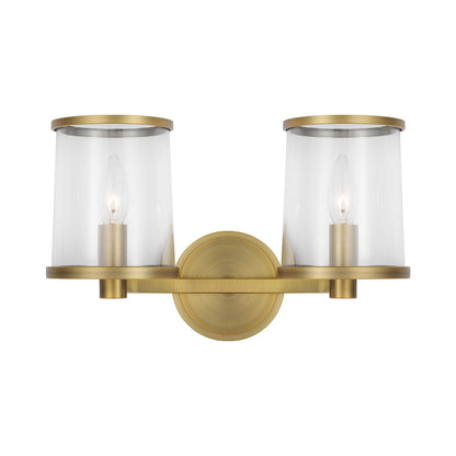 Reynolds Bath Vanity Light in Time Worn Brass (Medium).