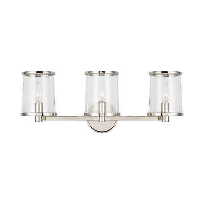 Reynolds Bath Vanity Light in Polished Nickel (Large).