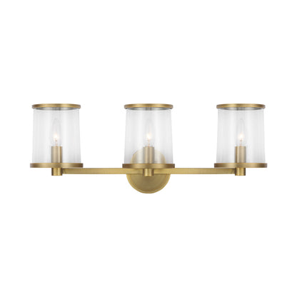 Reynolds Bath Vanity Light in Time Worn Brass (Large).
