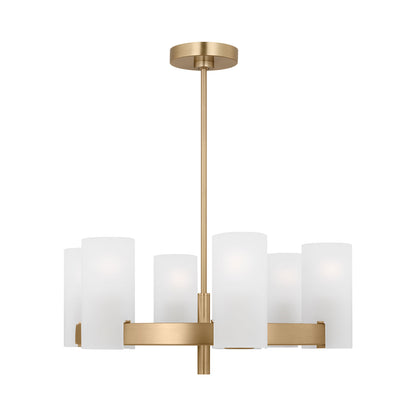 Rhode Chandelier in Satin Brass (Medium).