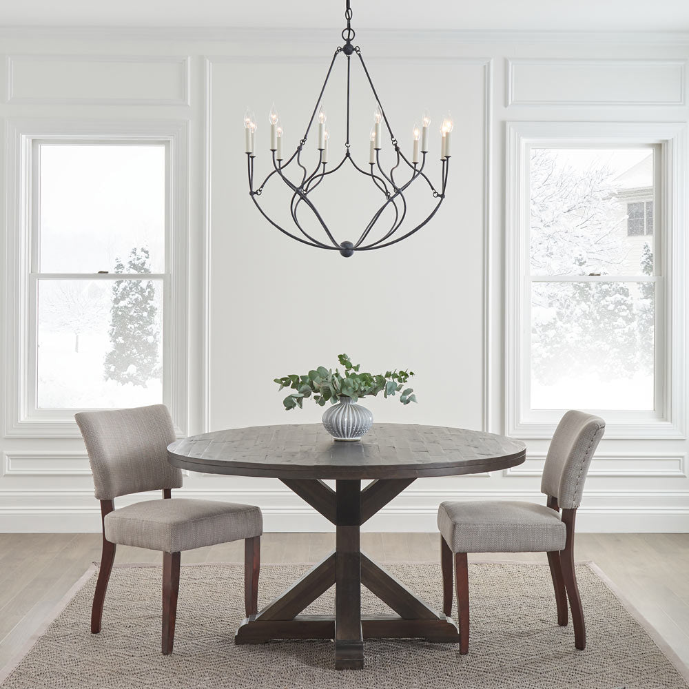 Richmond Chandelier in living room.