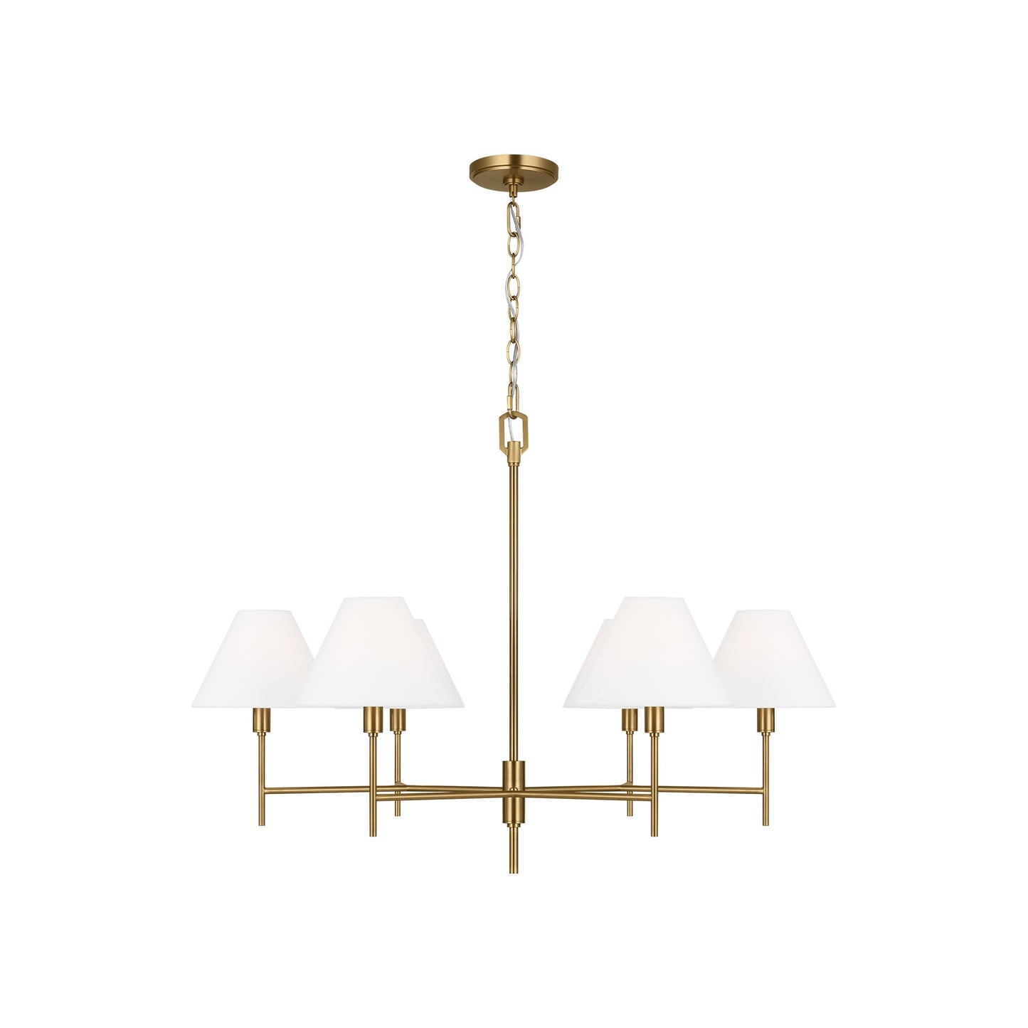 Ridgewood Chandelier in Burnished Brass (Large).