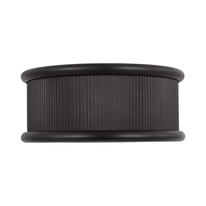 Ritz Drum Flush Mount Ceiling Light in Aged Iron (14-Inch).