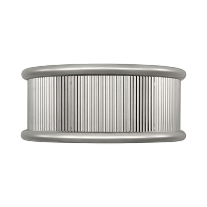 Ritz Drum Flush Mount Ceiling Light in Polished Nickel (14-Inch).