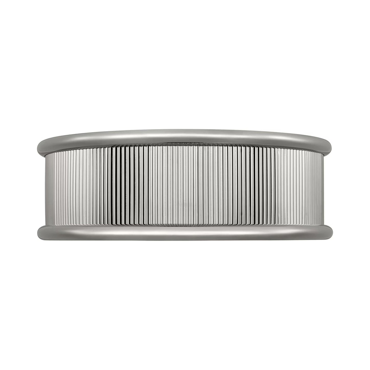 Ritz Drum Flush Mount Ceiling Light in Polished Nickel (18-Inch).