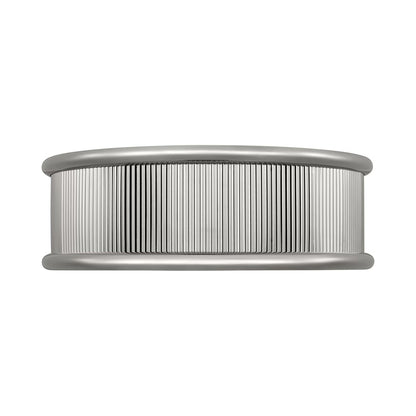 Ritz Drum Flush Mount Ceiling Light in Polished Nickel (18-Inch).