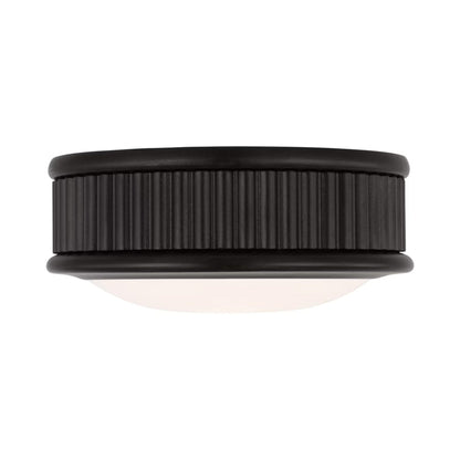 Ritz LED Flush Mount Ceiling Light in Aged Iron (5-Inch).