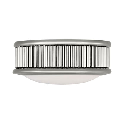 Ritz LED Flush Mount Ceiling Light in Polished Nickel (5-Inch).