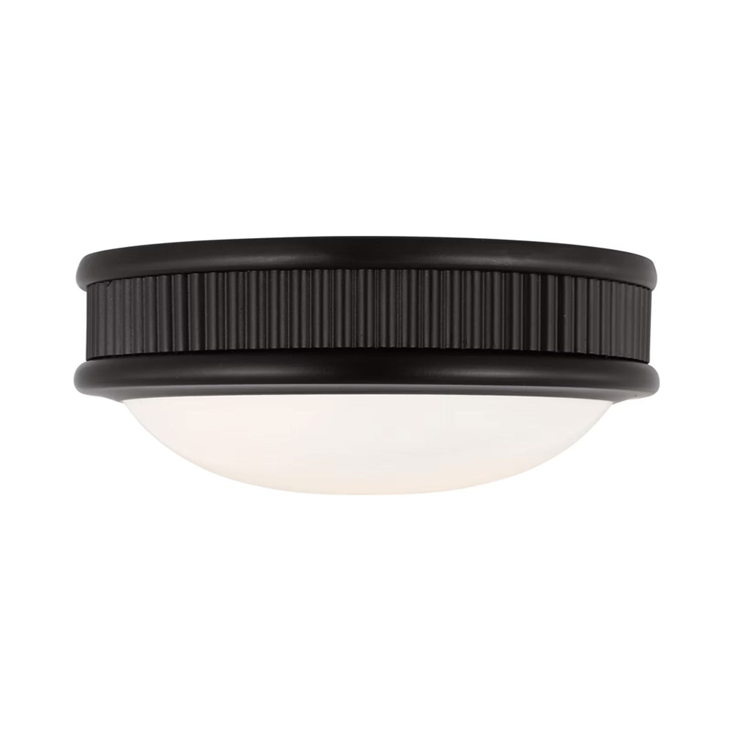 Ritz LED Flush Mount Ceiling Light in Aged Iron (8-Inch).