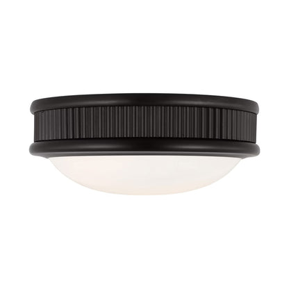 Ritz LED Flush Mount Ceiling Light in Aged Iron (8-Inch).