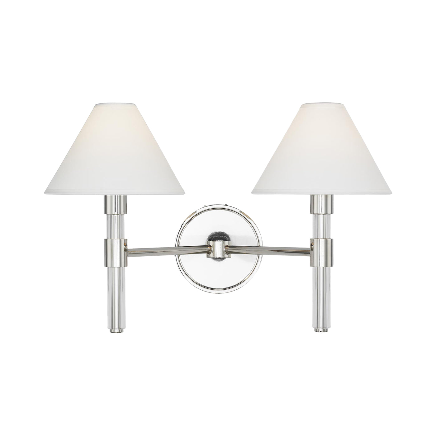 Robert Bath Vanity Light in Polished Nickel (2-Light).