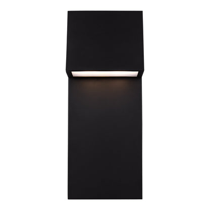 Rocha Outdoor LED Wall Light in Black (X-Large).