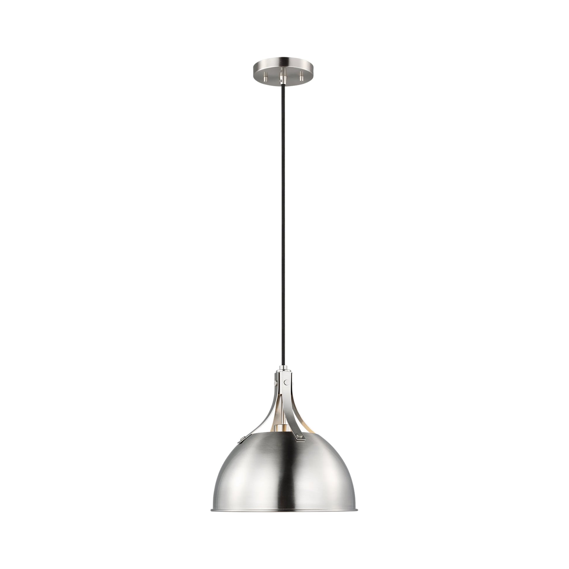 Rockland Pendant Light in Brushed Nickel.