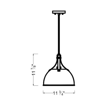 Rockland Pendant Light - line drawing.