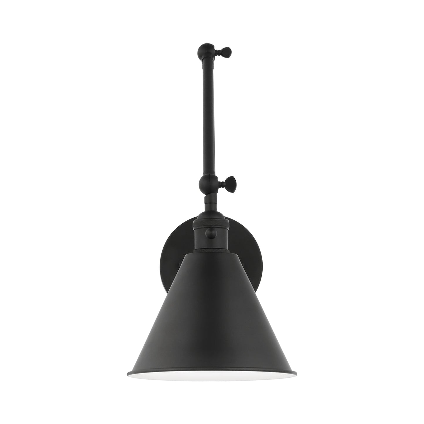 Salem Double Arm One Bath Wall Light in Midnight Black.
