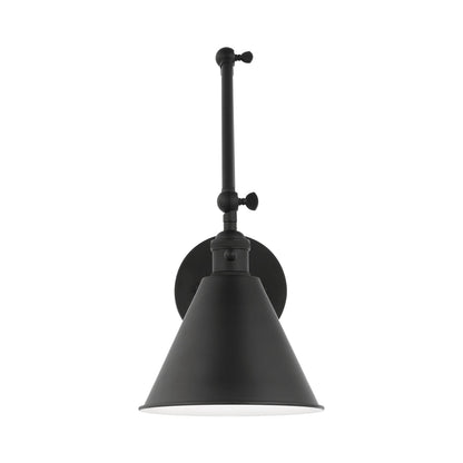 Salem Double Arm One Bath Wall Light in Midnight Black.