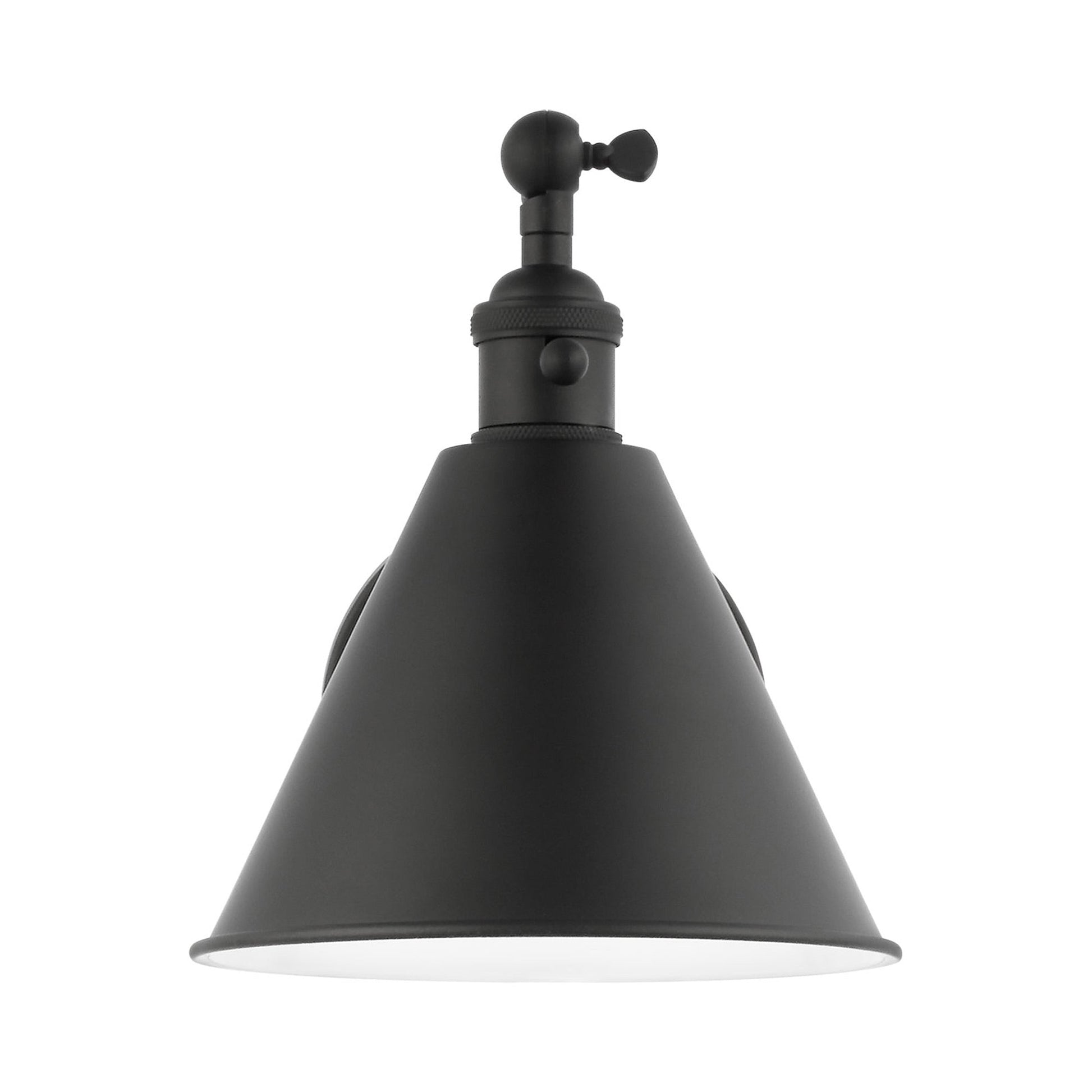 Salem Single Arm One Wall Light in Midnight Black.