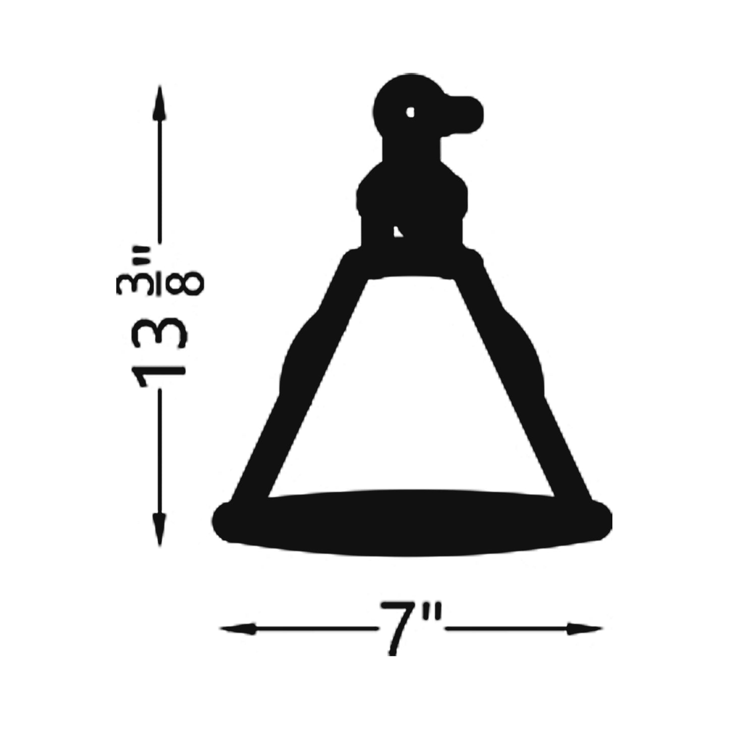 Salem Single Arm One Wall Light - line drawing.