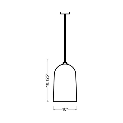 Savina Pendant Light - line drawing.
