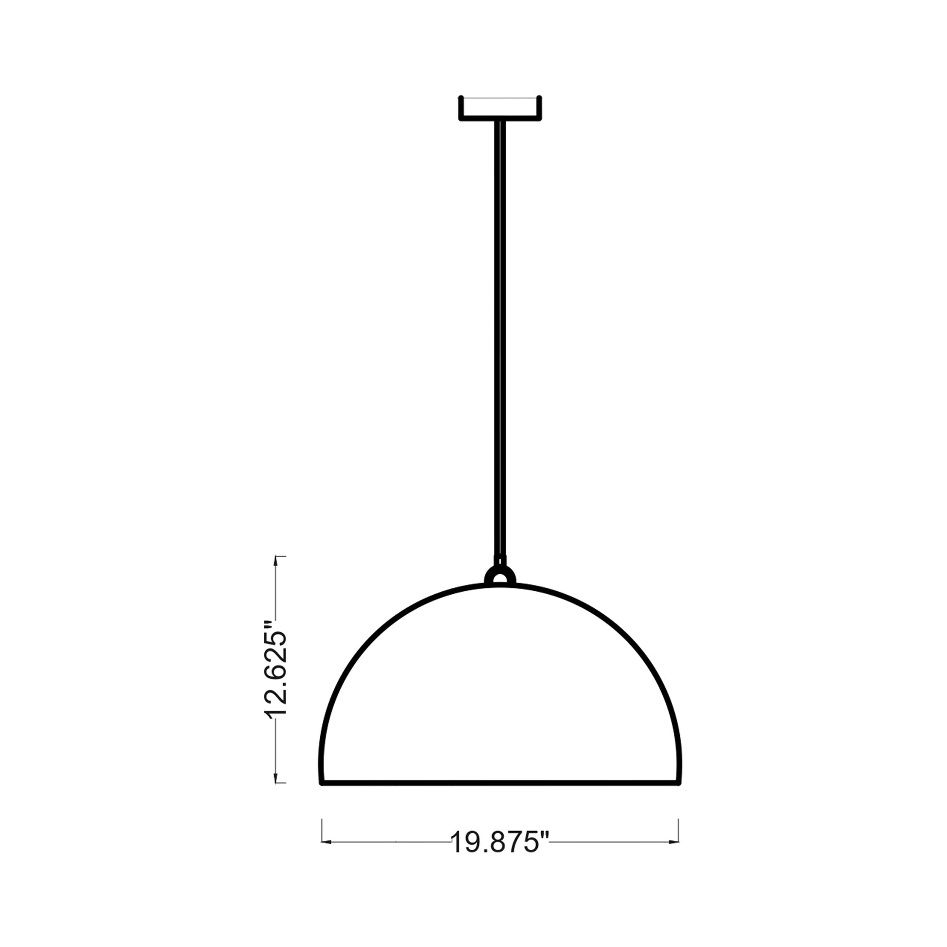 Savina Pendant Light - line drawing.