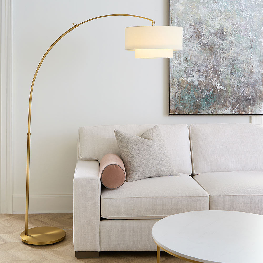 Sawyer LED Floor Lamp in living room.