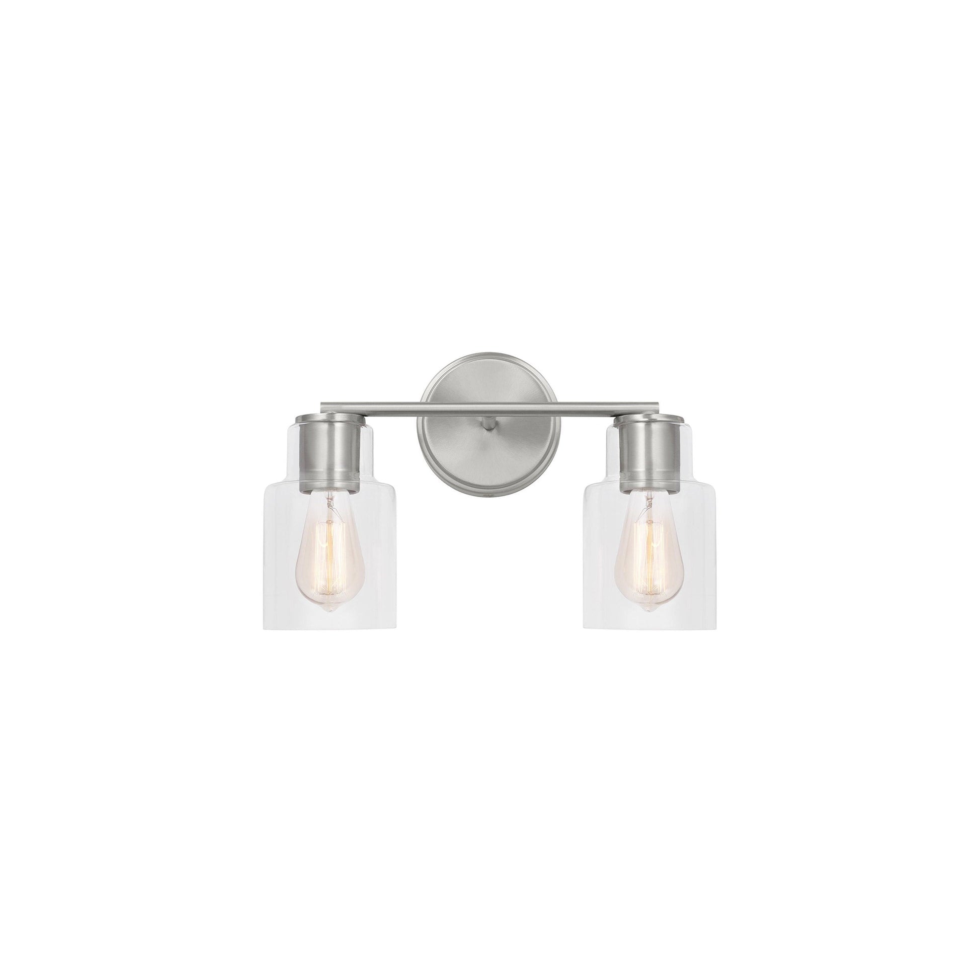 Sayward Bath Vanity Light in Brushed Steel (2-Light).