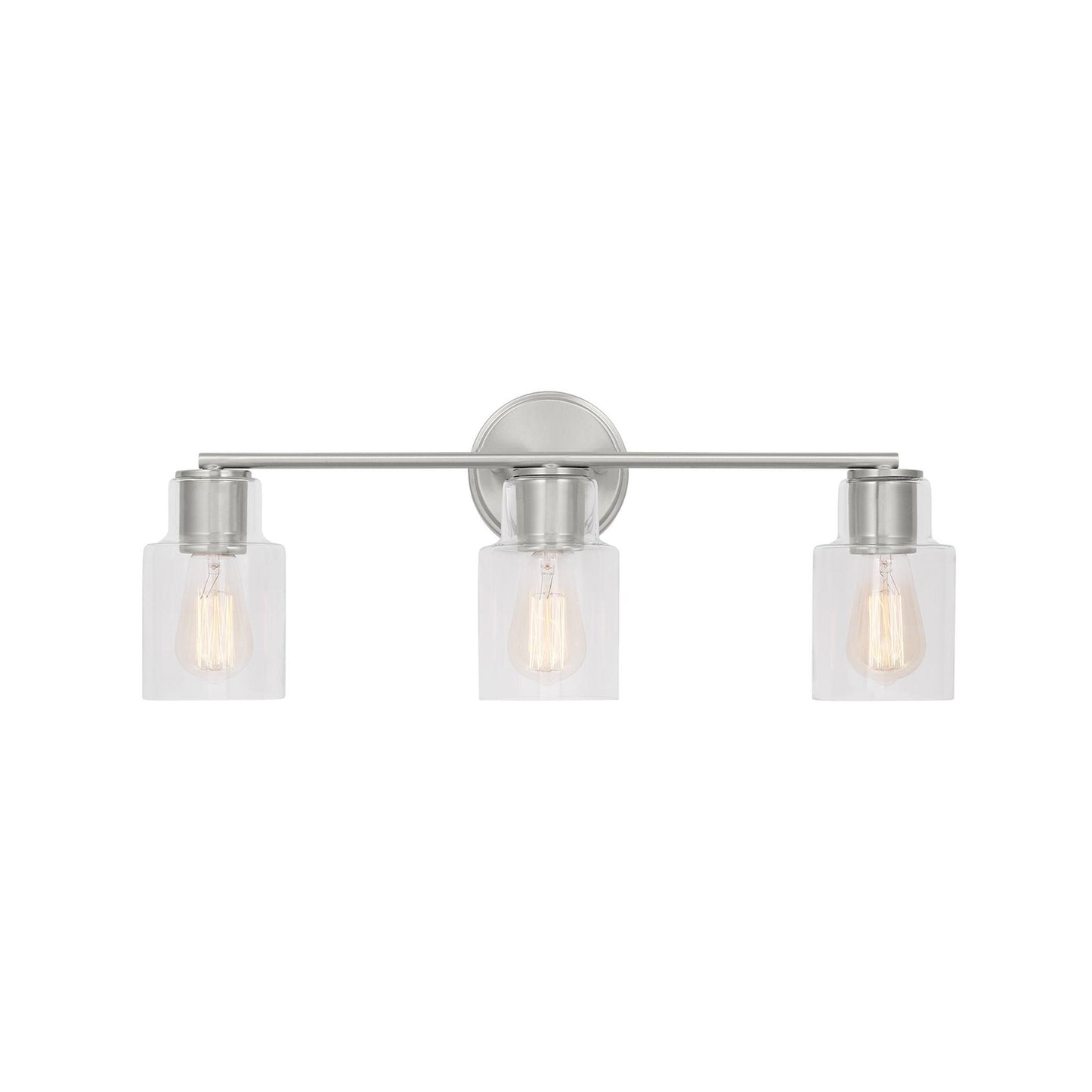 Sayward Bath Vanity Light in Brushed Steel (3-Light).
