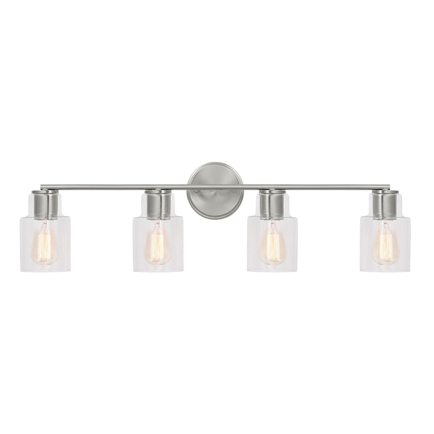 Sayward Bath Vanity Light in Brushed Steel (4-Light).