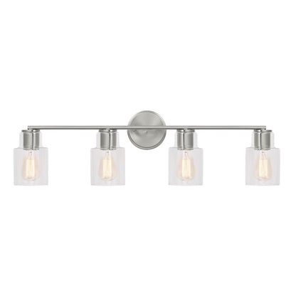 Sayward Bath Vanity Light in Brushed Steel (4-Light).