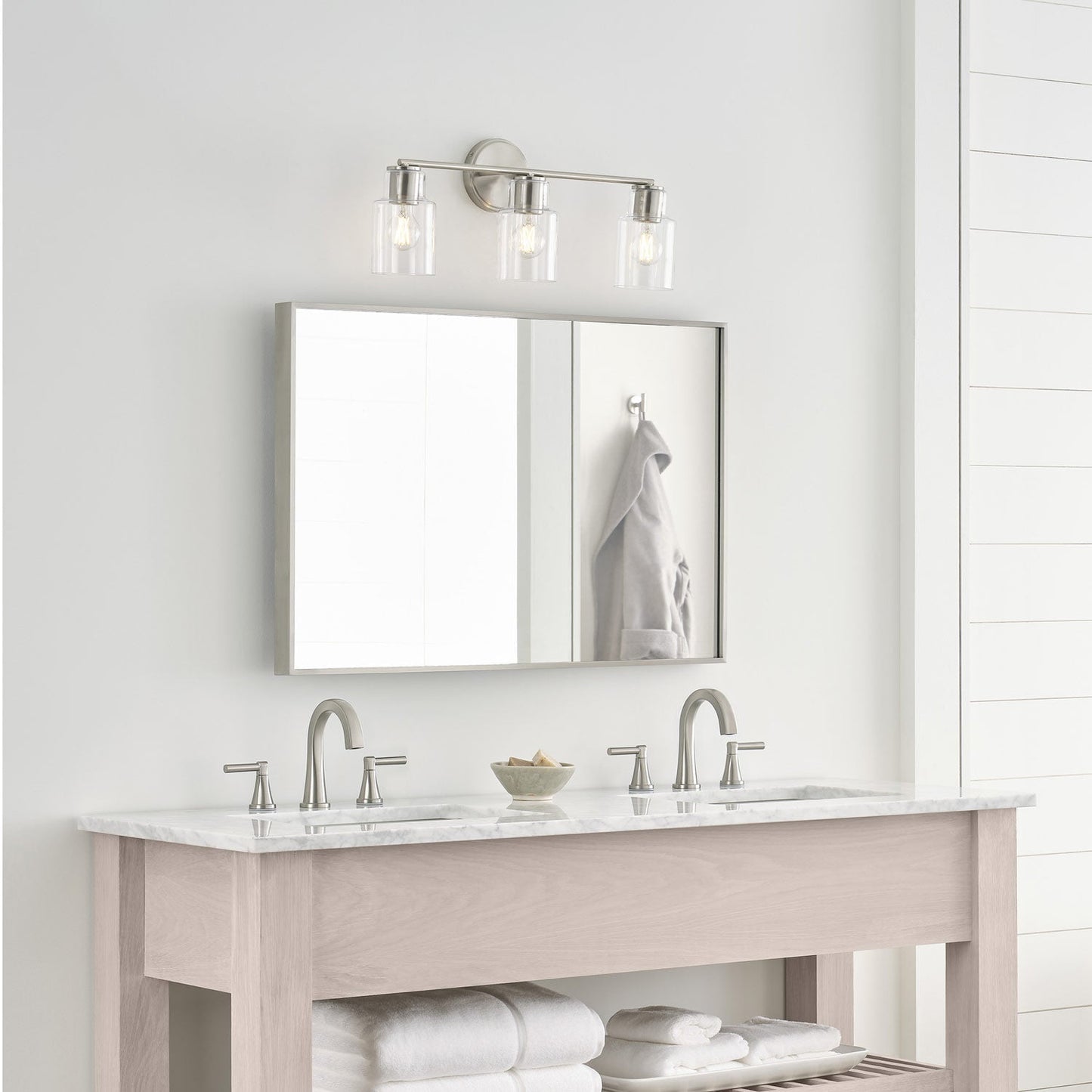 Sayward Bath Vanity Light in bathroom.