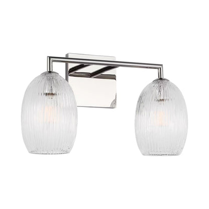 Serafina Bath Vanity Light in Polished Nickel (2-Light).