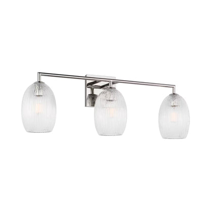 Serafina Bath Vanity Light in Polished Nickel (3-Light).