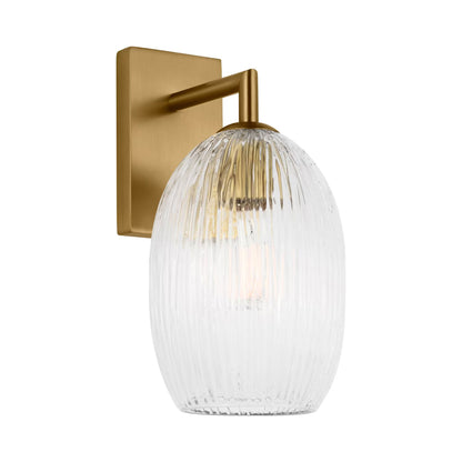 Serafina Wall Light in Burnished Brass.