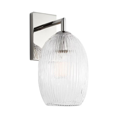 Serafina Wall Light in Polished Nickel.
