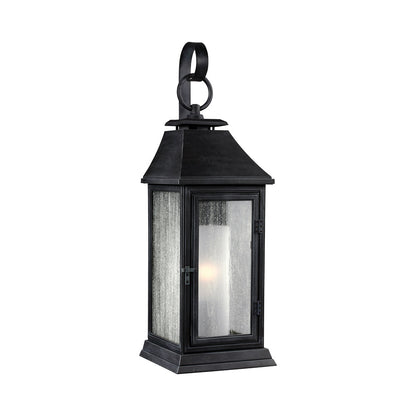 Shepherd Outdoor Wall Light in Dark Weathered Zinc (Small).