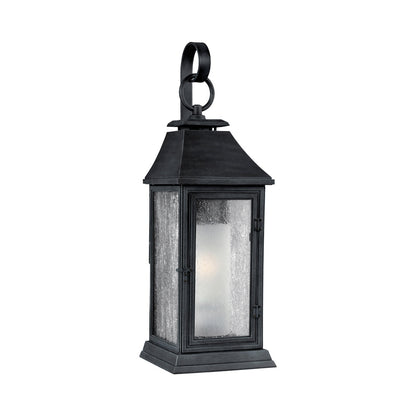 Shepherd Outdoor Wall Light in Dark Weathered Zinc (Medium).