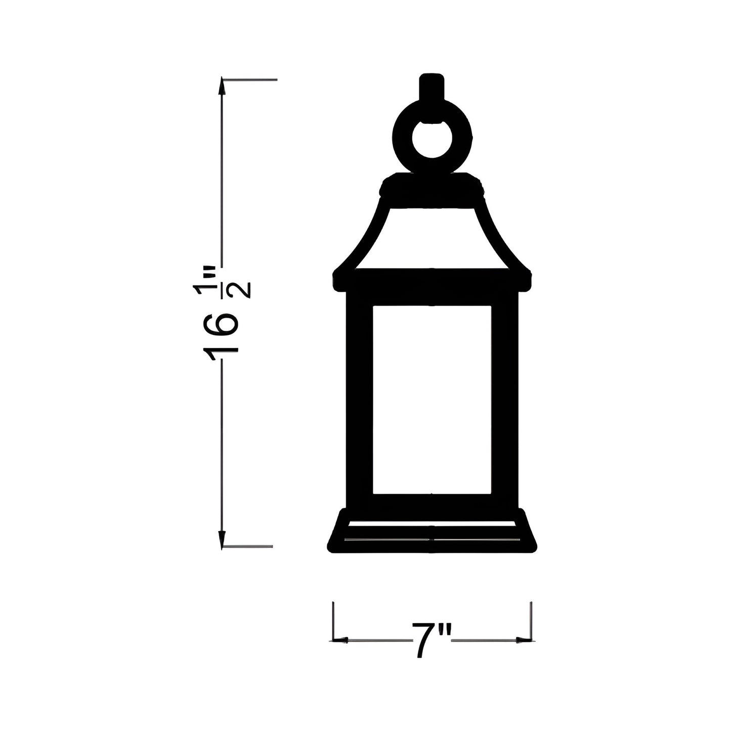 Shepherd Outdoor Wall Light - line drawing.